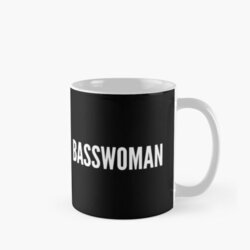 BASSWOMAN Cool White Design for Female Bassists Mug by guitarstreams