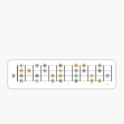Ukulele Fretboard Db Major Scale 12 Frets - Music Theory Design