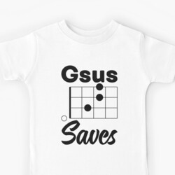 Gsus Saves - Funny Christian Ukulele Player Parody Design