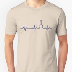 Heartbeat Ukulele Blue Design for Uke Players